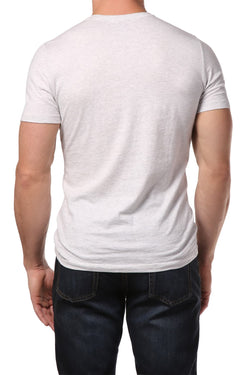 Trend Cream Marle Y-Neck Henley Tee thumbnail 2