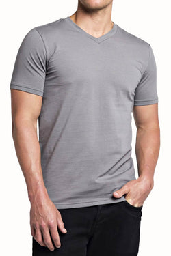 Trend Grey Stretch V-Neck Tee thumbnail 1
