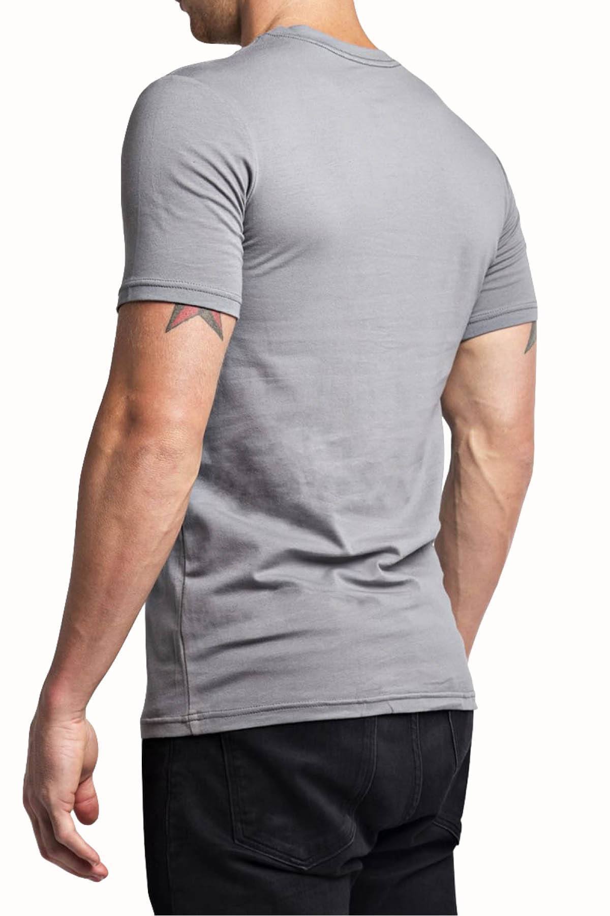 Trend Grey Stretch V-Neck Tee