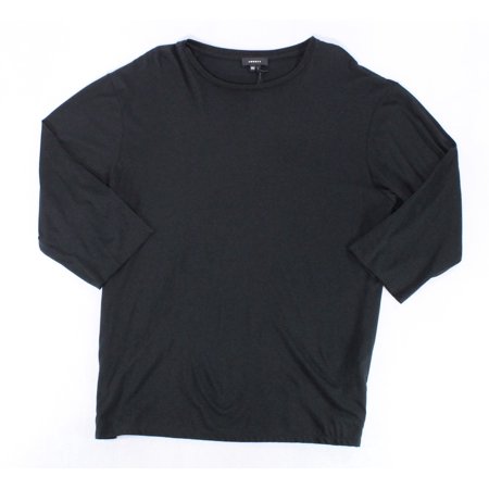 Twenty T-Shirts Mens Tee Shirt Solid Large Long Sleeve Crewneck Black