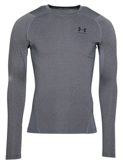 Under Armour Carbon Grey HeatGear Long Sleeve Compression Shirt thumbnail 1