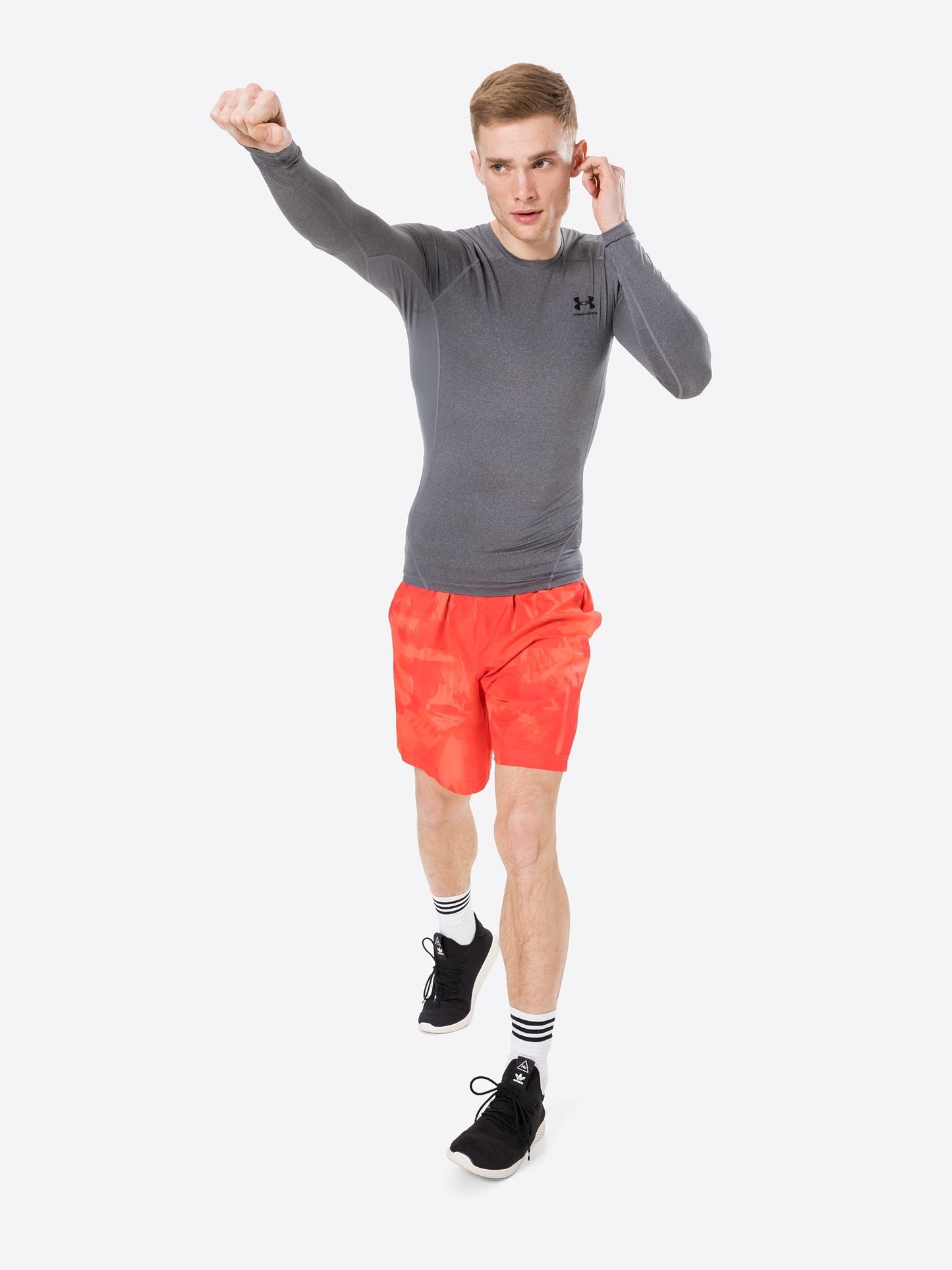 Under Armour Carbon Grey HeatGear Long Sleeve Compression Shirt