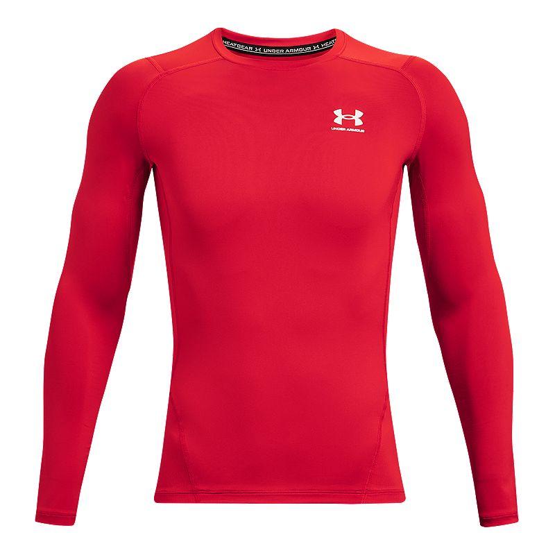 Under Armour Red HeatGear Long Sleeve Compression Shirt