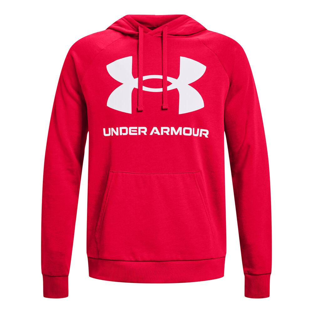Under Armour Red Rival Fleece Big Logo Pullover Hoodie