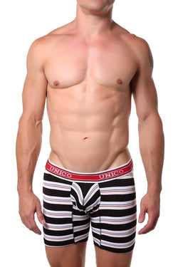 Unico Black/Red/Blue Striped Swami Boxer Brief thumbnail 1