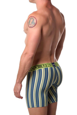 Unico Lime/Dark-Teal Striped Dalai Boxer Brief thumbnail 2