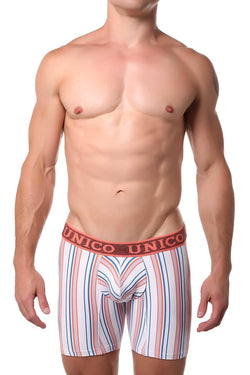 Unico Peach/Blue/Multi Striped Jivana Boxer Brief thumbnail 1