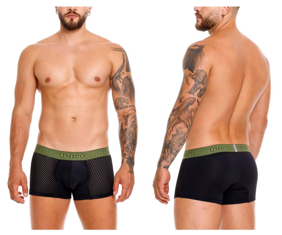 Mundo Unico Men's Underwear 25020100121 Tribunal Trunks Color 99-Black