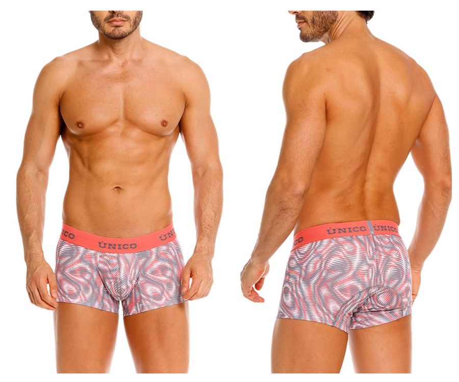 Mundo Unico Men's Underwear 26020100116 Acanalado Trunks Color 22-Pink