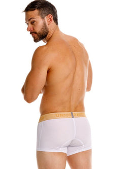 Mundo Unico Men's Underwear 26040100125 Amber Trunks Color 00-White - Premium Athletic Fit thumbnail 3