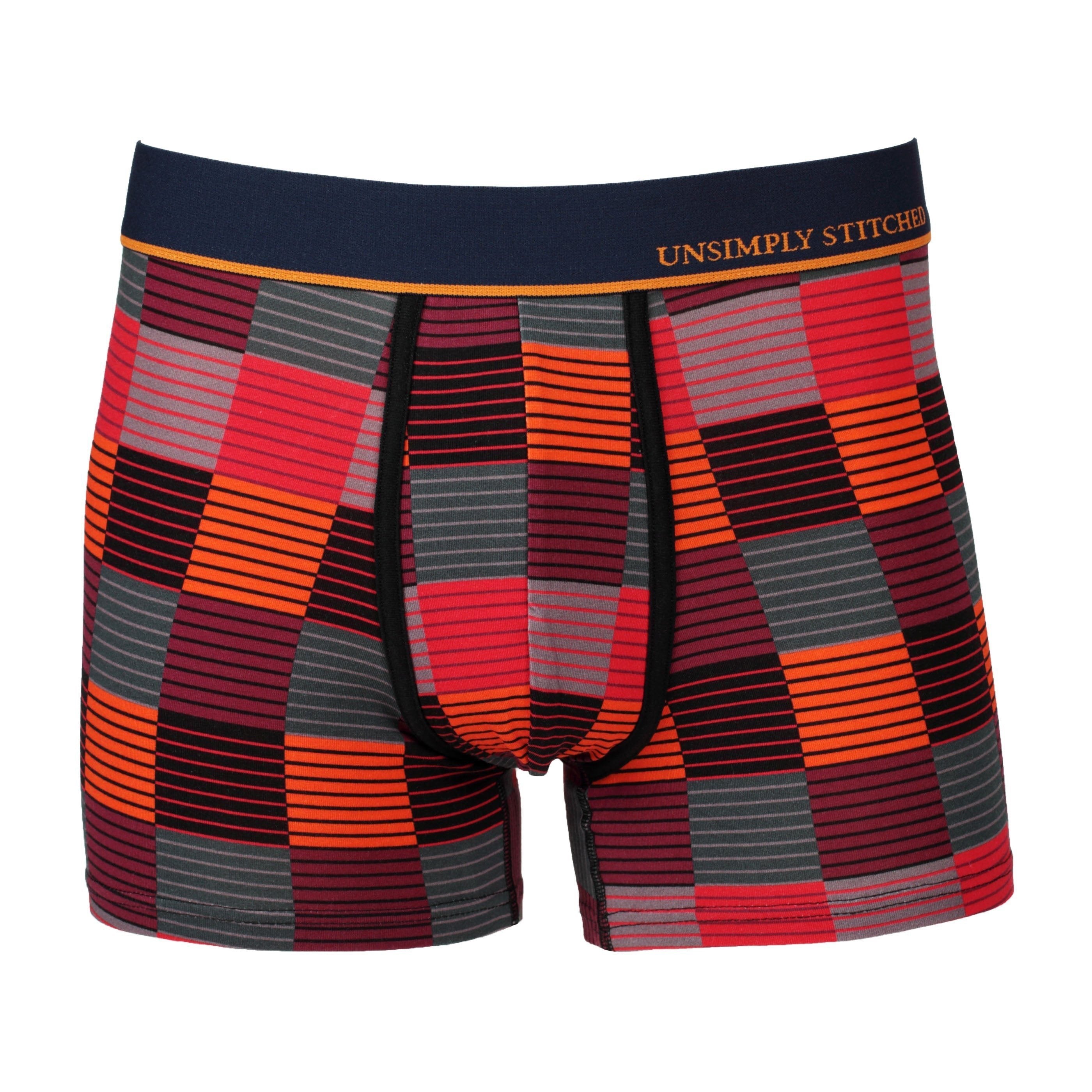 Checkerd Strpie Unsimply Stitched Checkered Stripe Trunk – CheapUndies
