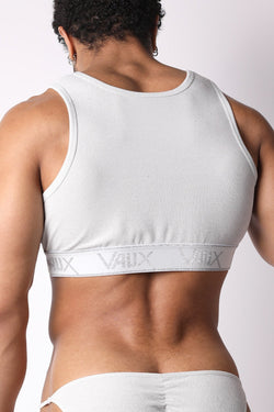 Vaux White Mirage Lurex Crop Top thumbnail 3