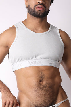 Vaux White Mirage Lurex Crop Top thumbnail 1