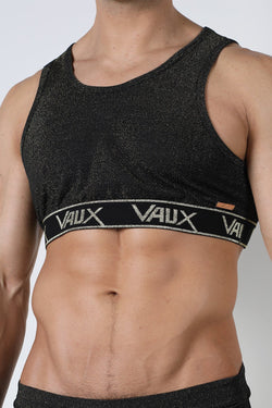Vaux black Mirage Lurex Crop Top thumbnail 1