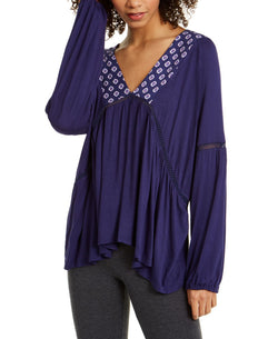 Vera Bradley Isabella Jersey Lattice-lace Sleep Top Cassis thumbnail 1