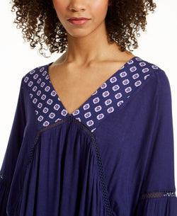 Vera Bradley Isabella Jersey Lattice-lace Sleep Top Cassis thumbnail 2