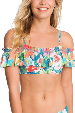 Vera Bradley Layla Off the Shoulder Bikini Top in Multicolor thumbnail 3