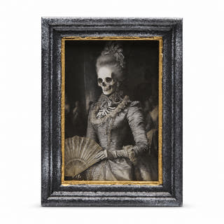 Victorian Skeleton Lady Portrait Halloween Tabletop Décor