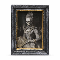 Victorian Skeleton Lady Portrait Halloween Tabletop Décor thumbnail 1