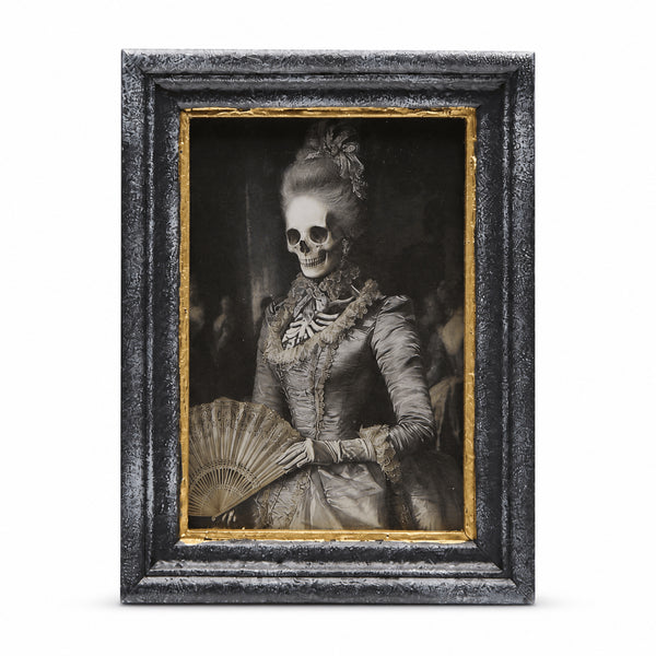 Victorian Skeleton Lady Portrait Halloween Tabletop Décor