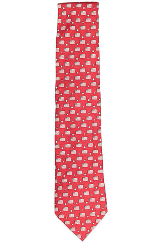 Vineyard Vines Flags And Stars Wide Tie Red