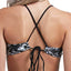 Volcom Black/White Stay Tuned Printed Reversible High Neck Crop Bikini Top