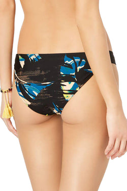 Volcom Lost Marbles Cutout Cheeky Bikini Bottom in Black thumbnail 4