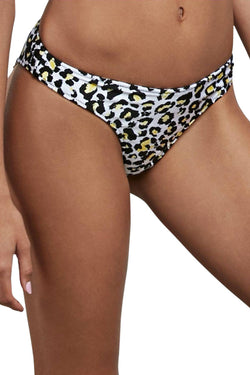 Volcom Seeing Spots High Leg Bikini Bottom in Black thumbnail 2