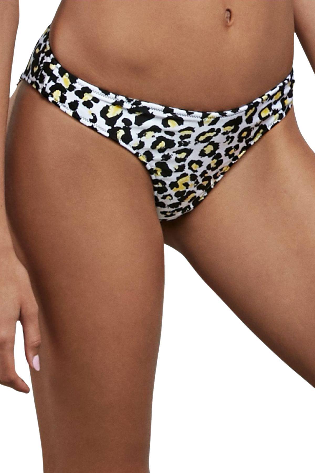 Volcom Seeing Spots High Leg Bikini Bottom in Black