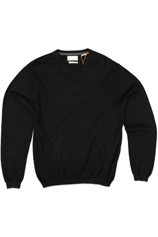 WEATHERPROOF VINTAGE COTTON CASH VNECK BLACK