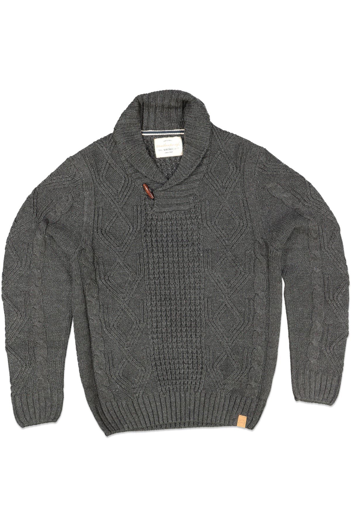 WEATHERPROOF VINTAGE FISHERMAN SHAWL TOGG DARK GRAY