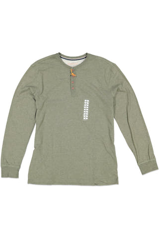 WEATHERPROOF VINTAGE JERSEY HENLEY GREEN