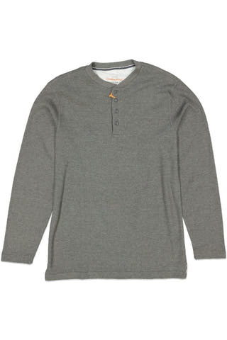 WEATHERPROOF VINTAGE METEORITE HENLEY CHARCOAL