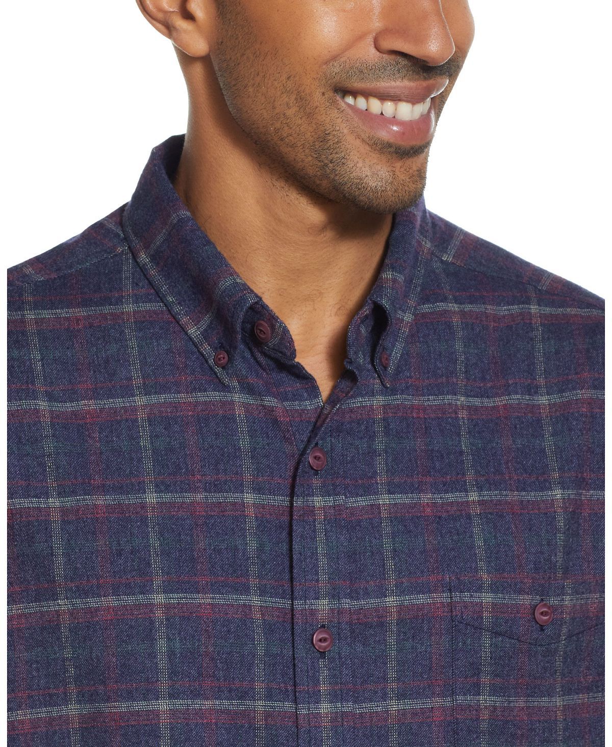 Weatherproof Vintage Antique Plaid Flannel Shirt Beet Red