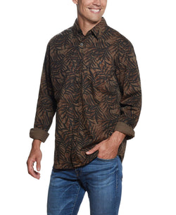 Weatherproof Vintage Leaf Print Woven Shirt Raindrum thumbnail 3