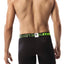 XTREMEN Black/Green Bragueta Boxer Brief