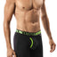 XTREMEN Black/Green Bragueta Boxer Brief