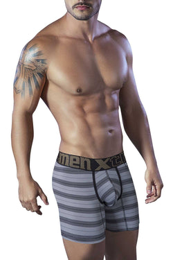 XTREMEN Black Microfiber Piping Boxer Brief thumbnail 3
