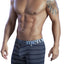 XTREMEN Black/White Microfiber Small-Stripe Boxer Brief