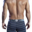 XTREMEN Black/White Microfiber Small-Stripe Boxer Brief