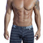 XTREMEN Black/White Microfiber Small-Stripe Boxer Brief