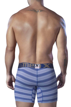 XTREMEN Blue Microfiber Piping Boxer Brief thumbnail 3