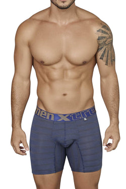 XTREMEN Dark-Blue/Beige Miniprint/Stripes Boxer Brief thumbnail 1