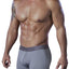 XTREMEN Grey Microfiber Jacquard Athletic Boxer Brief