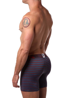 XTREMEN Grey/Red Open-Fly Microfiber Boxer Brief thumbnail 2