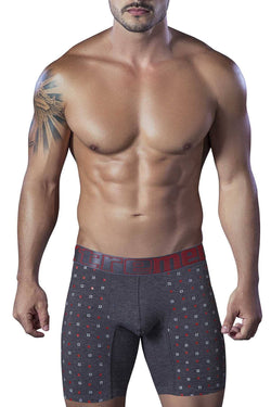 XTREMEN Grey/Red Printed Boxer Brief thumbnail 1