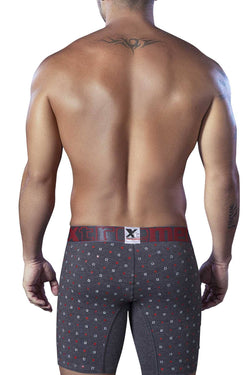 XTREMEN Grey/Red Printed Boxer Brief thumbnail 3