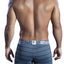 XTREMEN Grey/White Microfiber Small-Stripe Boxer Brief