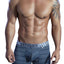 XTREMEN Grey/White Microfiber Small-Stripe Boxer Brief