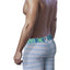 XTREMEN Teal-Blue/Grey-Striped Sport-Performance Boxer Brief